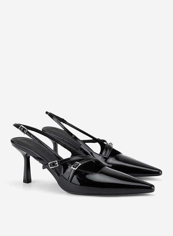 Giày Cao Gót Strappy Phối Buckle - Hình ảnh 5