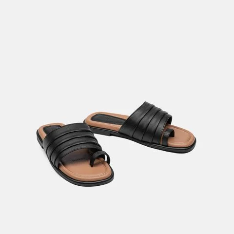 Dép nữ đế bằng quai xếp ly BQ - Hình ảnh 4