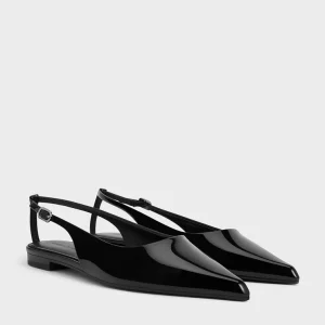 Giày đế bệt Patent Cut-Out