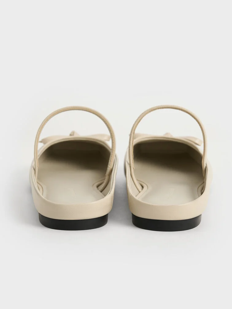 Giày mules Bow Square-Toe Ballet - Hình ảnh 3