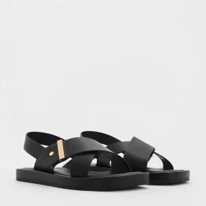 Giày Sandal Đế Bệt Crossover Back Strap