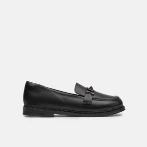 Giày búp bê mũi tròn đính khóa BQ