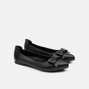 giày búp bê mũi nhọn đính nơ