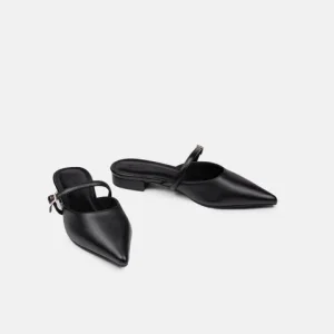 Giày sục nữ mũi nhọn khóa cài