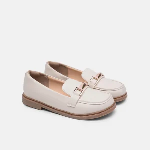 Giày búp bê mũi tròn đính khóa BQ