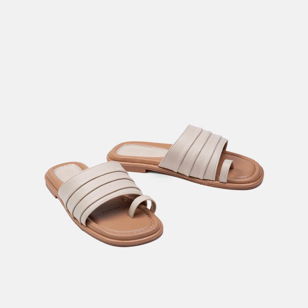 Dép nữ đế bằng quai xếp ly BQ - Hình ảnh 9